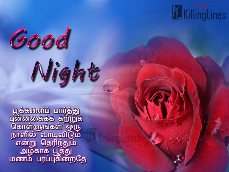 Tamil Nice Good Night Greetings Images With Nice Inspiring Tamil Quotations For Share On Facebook