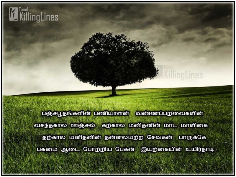 The Importance Of Trees Quotes In Tamil With Pictures For Share In Facebook